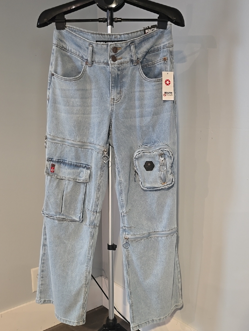 South Pole Vintage Wide Leg Y2K S P Embroidery  Size 5/27